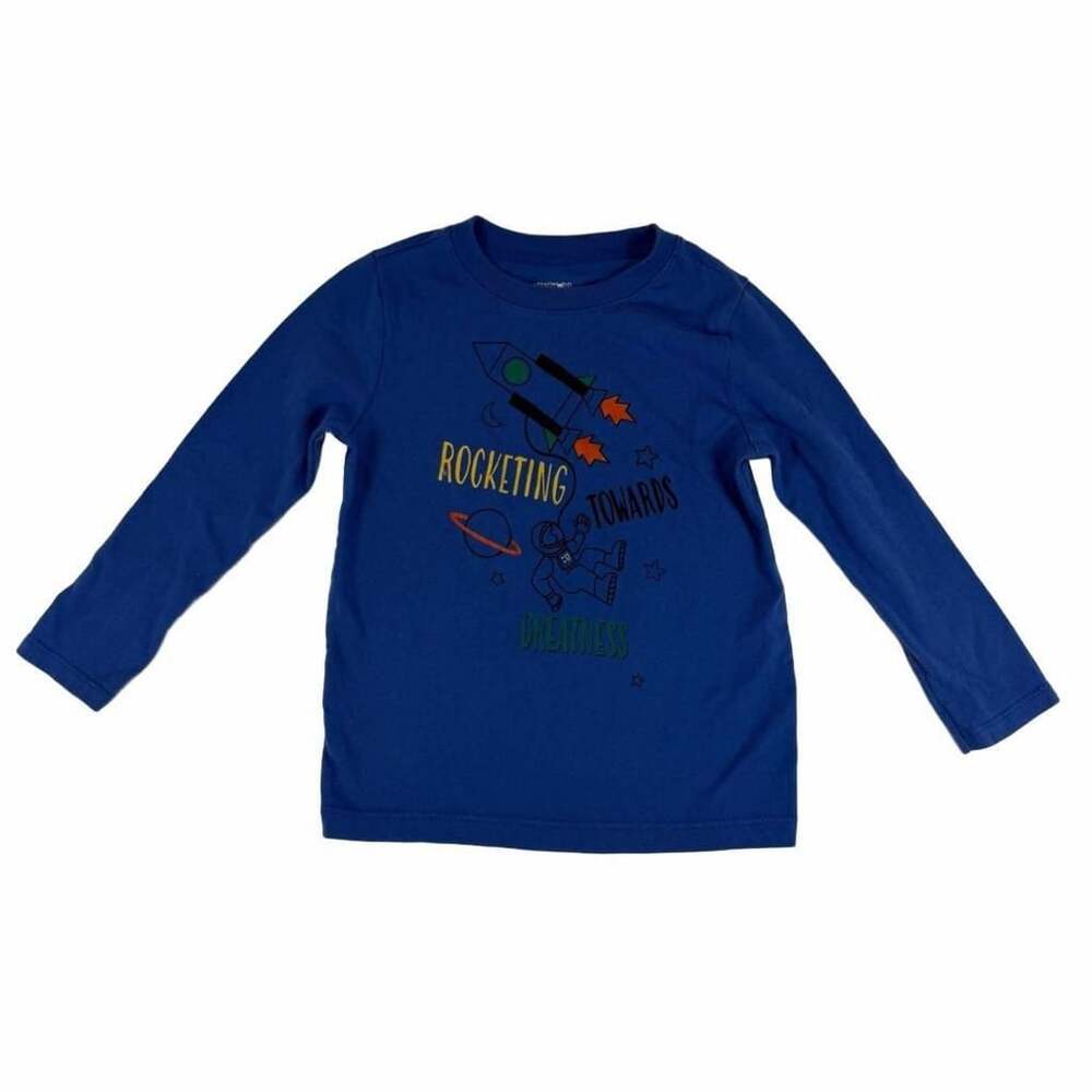 Garanimals Rocketing Towards Greatness Long Sleeve Shirt Size 3T Blue
